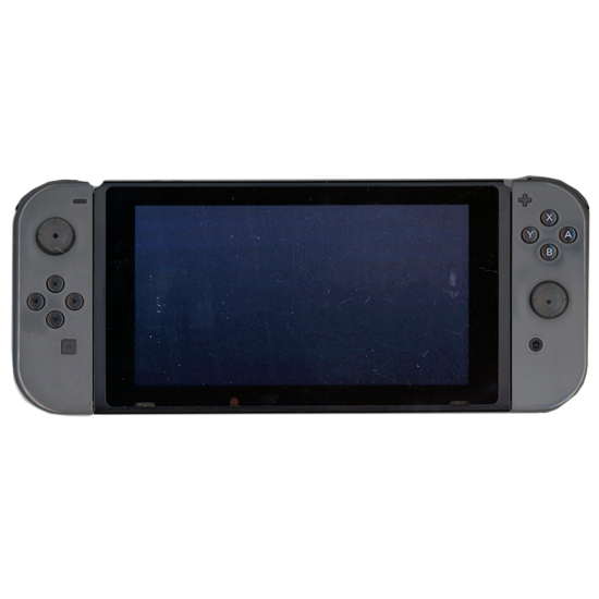 【中古】任天堂　Nintendo Switch　グレー　本体・Joy-Conのみ　本体・液晶画面いたみ