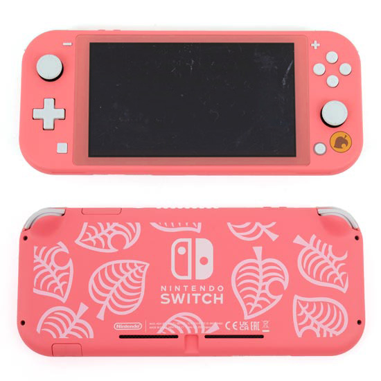 【中古】任天堂　Nintendo Switch Lite あつまれ どうぶつの森 〜しずえアロハ柄〜　HDH-S-PBZGB　本体のみ　液晶画面いたみ