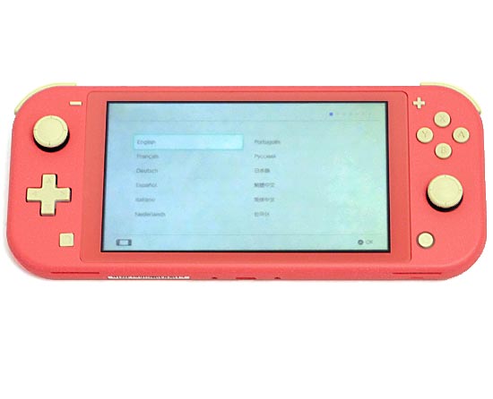 【中古】任天堂★Nintendo Switch Lite(ニンテンドースイッチ ライト)★HDH-S-PAZAA★コーラル●本体のみ★本体・液晶画面いたみ☆