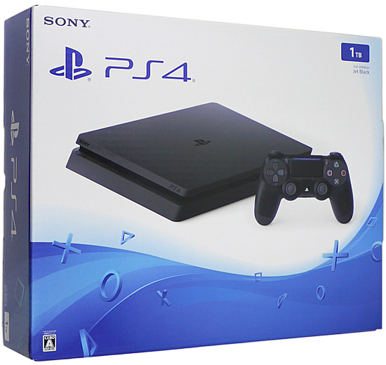 【中古】SONY　プレイステーション4 1TB ブラック　CUH-2000BB01　コントローラー・ゴム足なし 元箱あり
