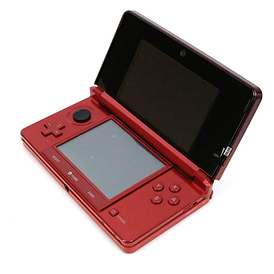 【中古】任天堂　ニンテンドー3DS フレアレッド　CTR-S-RAAA　本体のみ　スティックゴムなし
