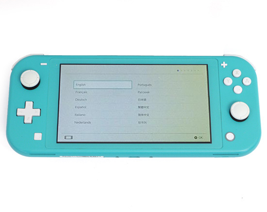 【中古】任天堂　Nintendo Switch Lite(ニンテンドースイッチ ライト)　HDH-S-BAZAA　ターコイズ　液晶画面いたみ