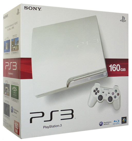 【中古】SONY　プレイステーション3 160G ホワイト CECH-2500ALW　本体・コントローラーいたみ 元箱あり