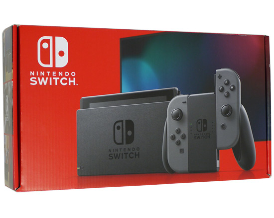【中古】任天堂　Nintendo Switch バッテリー拡張モデル　HAD-S-KAAAA　グレー　本体・液晶画面いたみ 元箱あり
