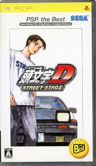 【中古】頭文字D STREET STAGE(PSP the Best)　PSP　カバーいたみ