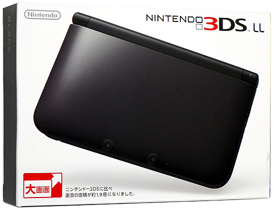 【中古】任天堂　ニンテンドー3DS LL ブラック　SPR-S-KKAA　本体・液晶画面いたみ