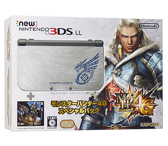 【中古】New 3DS LL　モンスターハンター4G スペシャルパック　ソフトなし・液晶画面いたみ 元箱あり