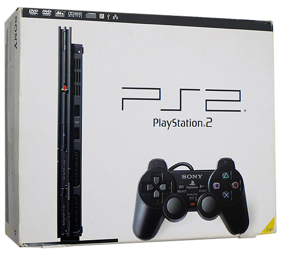 【中古】SONY　プレイステーション2 ブラック SCPH-70000 CB 元箱あり