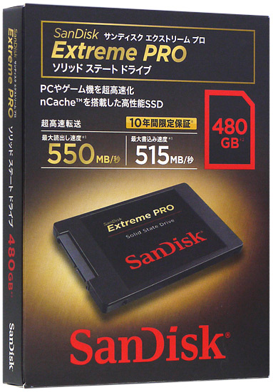 【新品】【新品(箱きず・やぶれ)】 SANDISK　2.5インチSATA SSD 480GB　SDSSDXPS-480G-J25