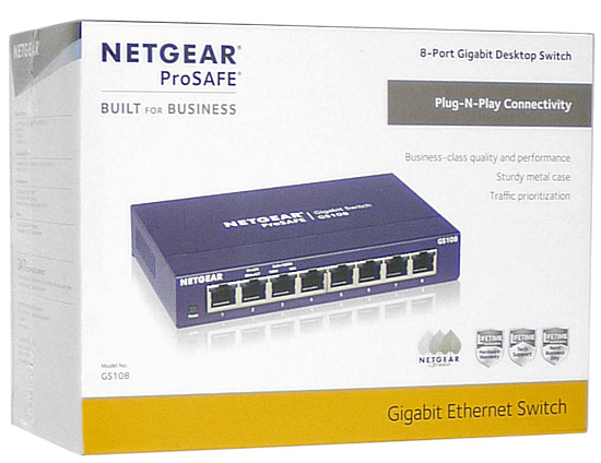 【新品】NETGEAR　ギガビットスイッチ 8ポート　GS108-400JPS