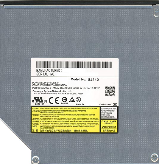 【新品】Panasonic製　Blu-rayドライブ　UJ-240　バルク新品