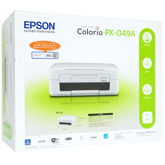 【新品】【新品訳あり(箱きず・やぶれ)】 EPSON製　インクジェット複合機 カラリオ　PX-049A
