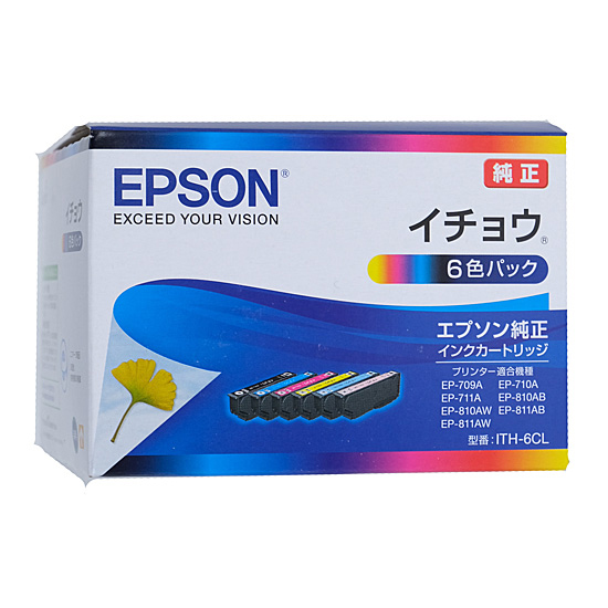 【新品】【新品訳あり(箱きず・やぶれ)】 EPSON　インクカートリッジ ITH-6CL (6色パック)