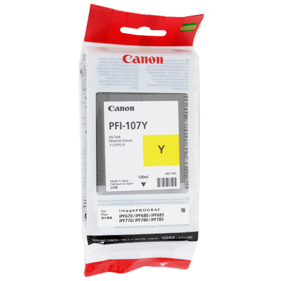 【新品】CANON　インクタンク PFI-107 Y　イエロー 130ml　6708B001