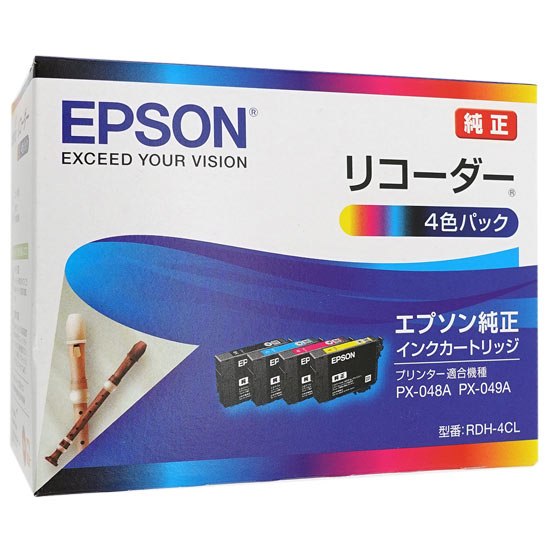 【新品】EPSON　インクカートリッジ RDH-4CL　4色セット