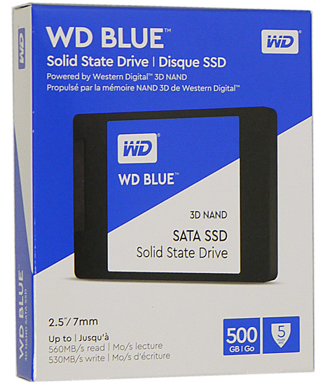 【新品】Western Digital製　2.5inch SSD　WD Blue 3D NAND SATA WDS500G2B0A