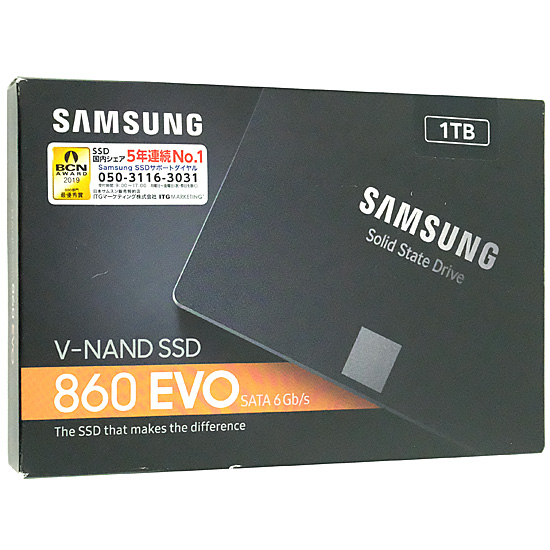 【新品】SAMSUNG 2.5インチ SSD 860 EVO MZ-76E1T0B/IT 1TB