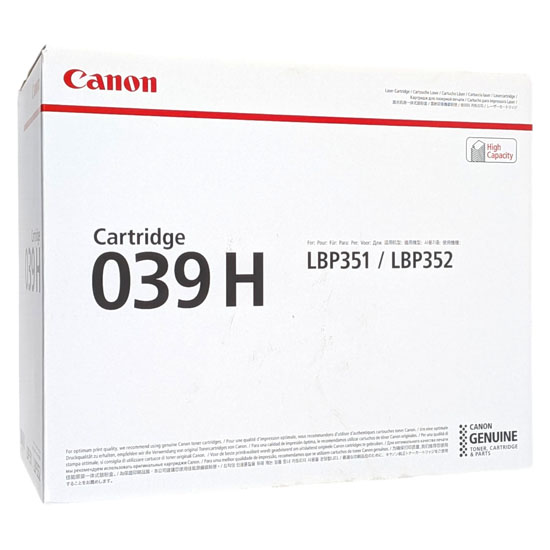 【新品】【新品訳あり(箱きず・やぶれ)】 CANON トナーカートリッジ039H CRG-039H 0288C001