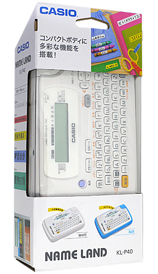 【新品】【新品(箱きず・やぶれ)】 CASIO　ラベルライター ネームランド　KL-P40-WE