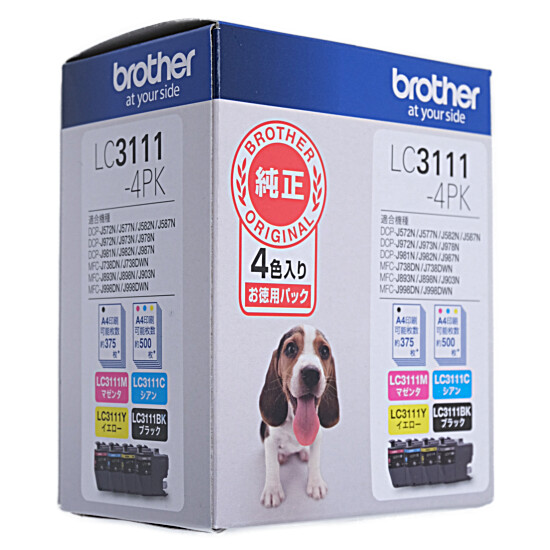 【新品】brother　インクカートリッジ(お徳用4色パック)　LC3111-4PK