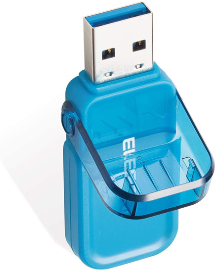 【新品】ELECOM　フリップキャップ式USBメモリ　MF-FCU3064GBU　64GB ブルー