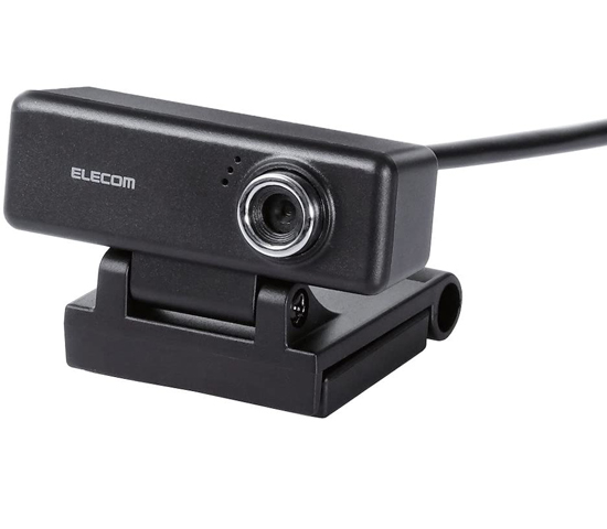 【新品】ELECOM　200万画素Webカメラ　UCAM-C520FBBK　ブラック