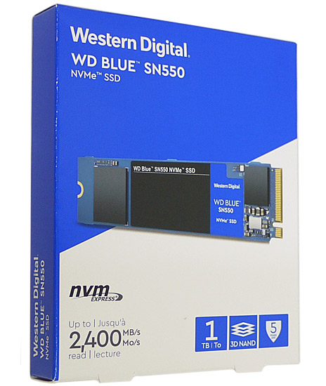 【新品】Western Digital製 SSD　WD Blue SN550 NVMe WDS100T2B0C