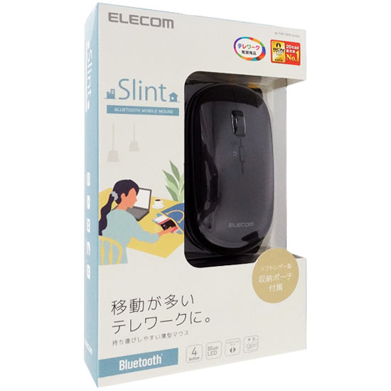【新品】ELECOM　Bluetooth4.2対応 BlueLEDマウス M-TM10BBBK　ブラック