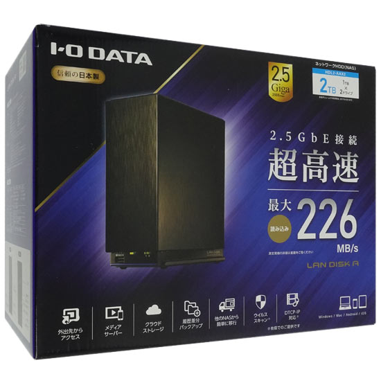 【新品】I-O DATA製NAS LAN DISK A HDL2-AAX6 6TB