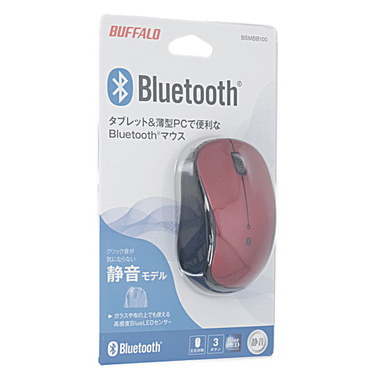 【新品】BUFFALO　BlueLEDマウス　BSMBB100RD　レッド