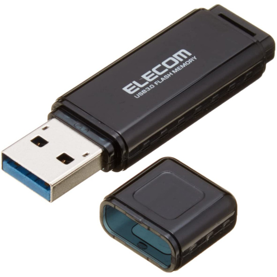 【新品】ELECOM　USB3.0対応USBメモリ　MF-HSU3A64GBK　64GB