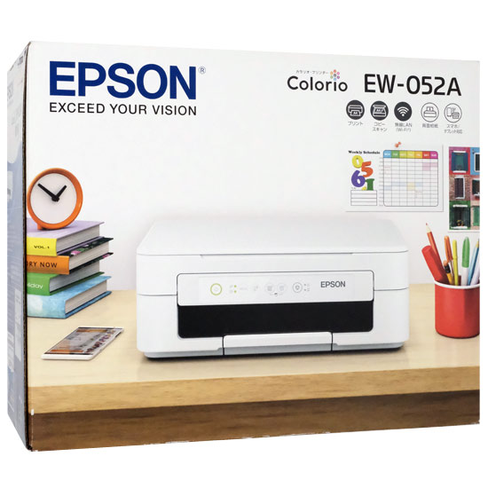 【新品】EPSON製　インクジェット複合機　カラリオ EW-052A