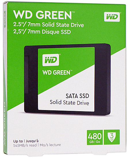 【新品】Western Digital製 内蔵SSD 480GB WD Green WDS480G2G0A