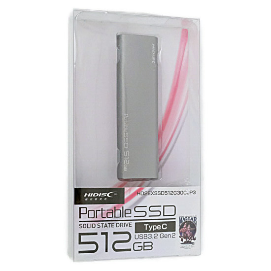 【新品】HI-DISC　外付けSSD 512GB　HD2EXSSD512G30CJP3