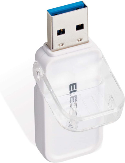 【新品】ELECOM　フリップキャップ式USBメモリ　MF-FCU3064GWH　64GB ホワイト