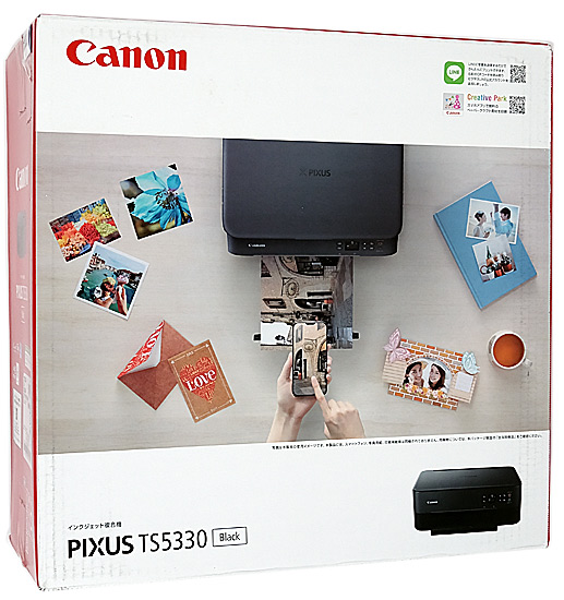 【新品】【新品訳あり(箱きず・やぶれ)】 Canon製　インクジェットプリンター　PIXUS TS5330　ブラック
