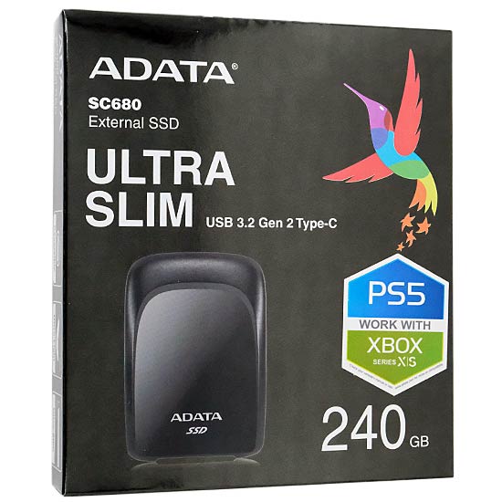【新品】A-DATA製 SSD　SC680 ASC680-240GU32G2-CBK　ブラック　240GB