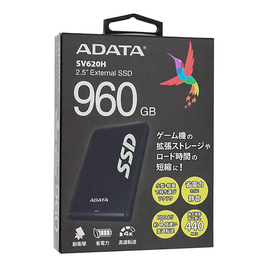 【新品】A-DATA製 SSD SV620H ASV620H-960GC31-CTI ブラック