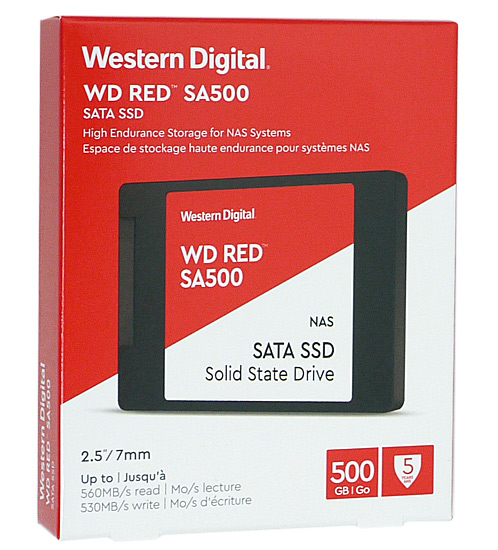 【新品】Western Digital製 SSD　WD Red SA500 NAS SATA WDS500G1R0A　500GB