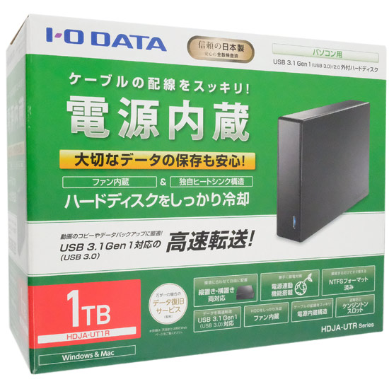 【新品】I-O DATA製外付HD　HDJA-UT1R　1TB
