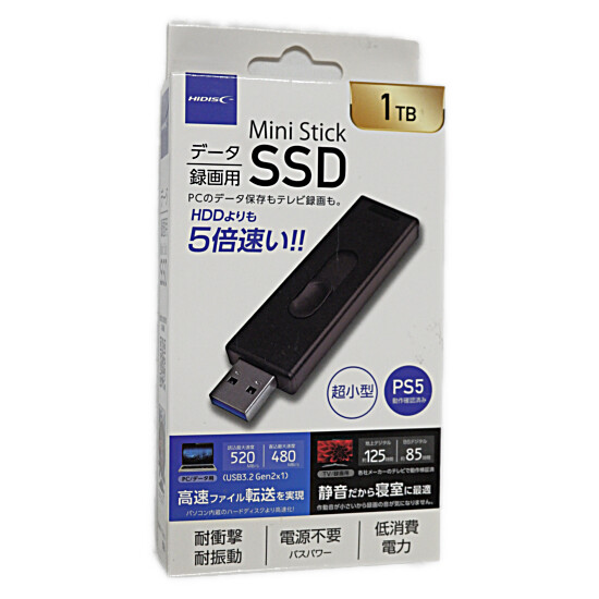 【新品】HI-DISC　外付けSSD 1TB　HDMSSD1TJP3R