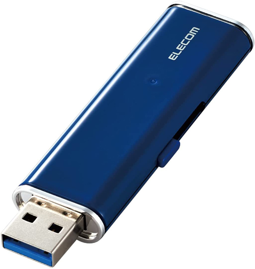 【新品】ELECOM　外付けポータブルSSD　ESD-EMN0500GBU　ブルー　500GB