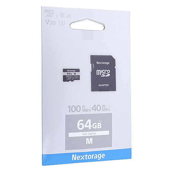 【新品】Nextorage　microSDXCメモリーカード　NUS-MA64G/N　64GB