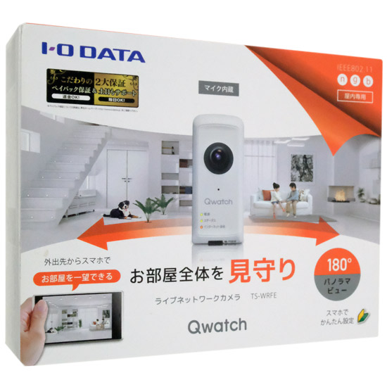 【新品】【新品(開封のみ・箱きず・やぶれ)】 I-O DATA　ネットワークカメラ　Qwatch TS-WRFE