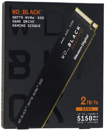 【新品】Western Digital製 SSD　WD Black SN770 NVMe WDS200T3X0E-EC　2TB