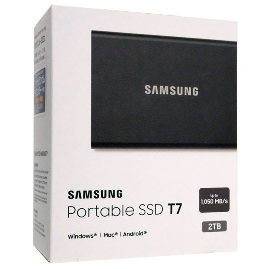 【新品】SAMSUNG　ポータブルSSD　T7 MU-PC2T0T/EC　2TB　チタングレー