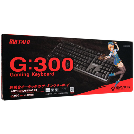 【新品】BUFFALO　ゲーミングキーボード BSKBCG300BK　ブラック