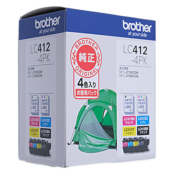 【新品】brother　インクカートリッジ LC412-4PK　4色パック