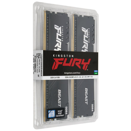 【新品】Kingston製　KF436C18BBK2/32　DDR4 PC4-28800 16GB 2枚組