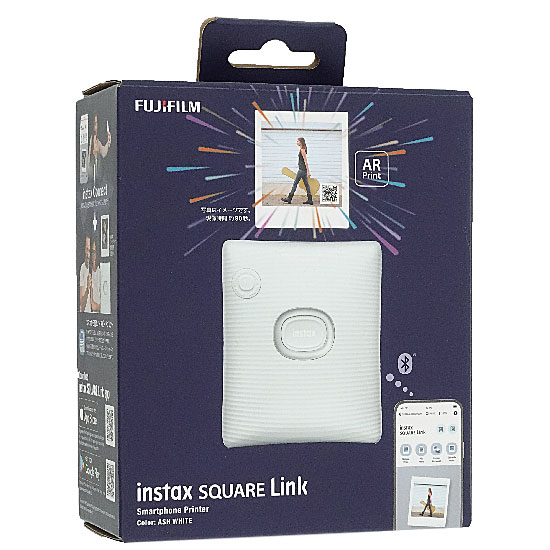 【新品】FUJIFILM製　チェキ スマートフォン用プリンター　instax SQUARE Link　アッシュホワイト